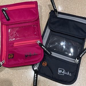 Passport Holders: WINKS 2 pack RFID Travel Neck Wallets